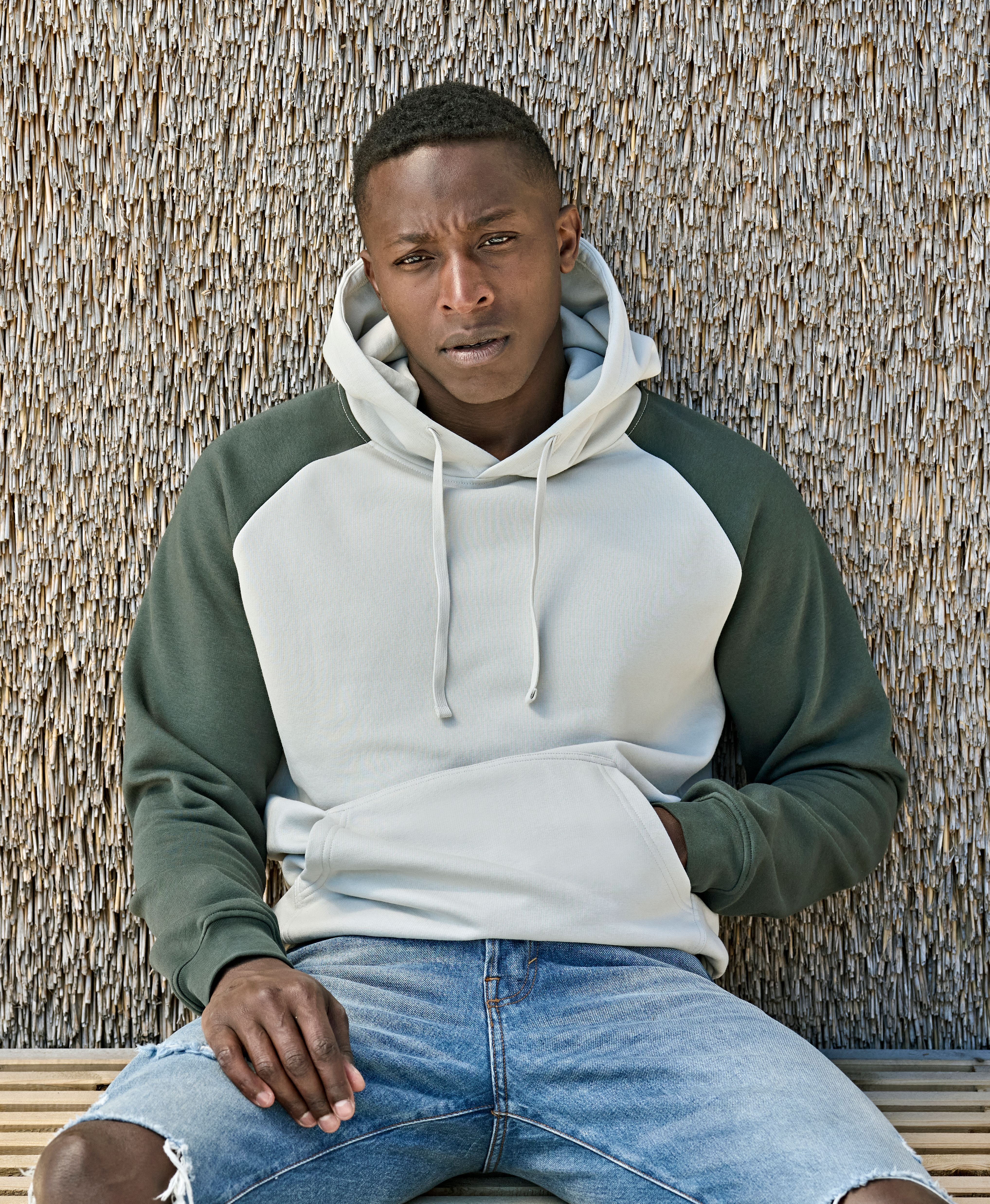 Two-tone Hooded Sweatshirt